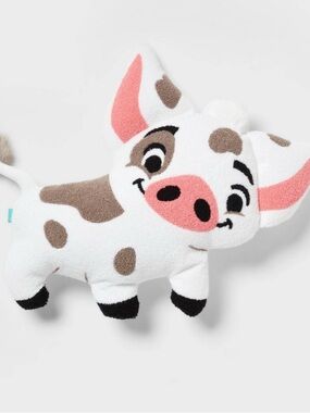 Disney Púa White & Pink Pig Plush with Brown Spots
